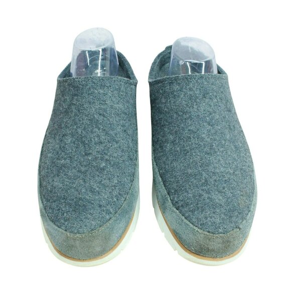 LL Bean Downeast Gray Wool Slip On Anti Odor Cozy Slipper Clogs Size 11 M - Picture 5 of 9